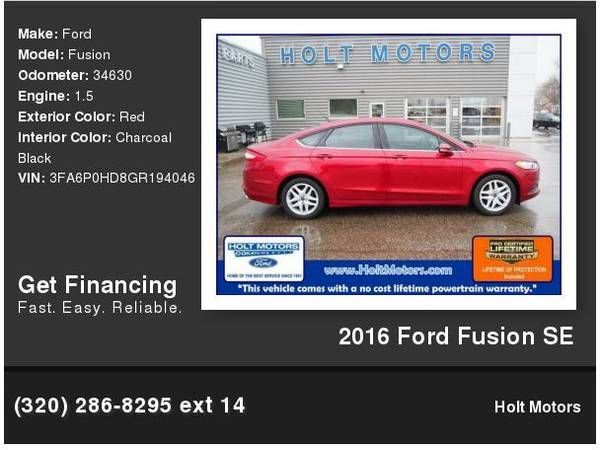2016 Ford Fusion SE for sale in Cokato, MN