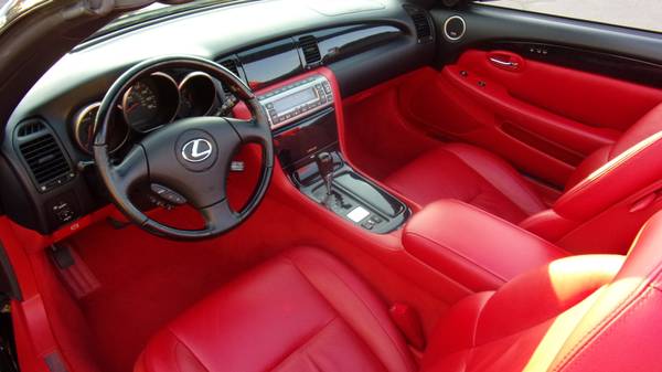 2005 Lexus SC430 Pebble Beach 67k miles! warranty black/red nav for sale in Escondido, CA – photo 5