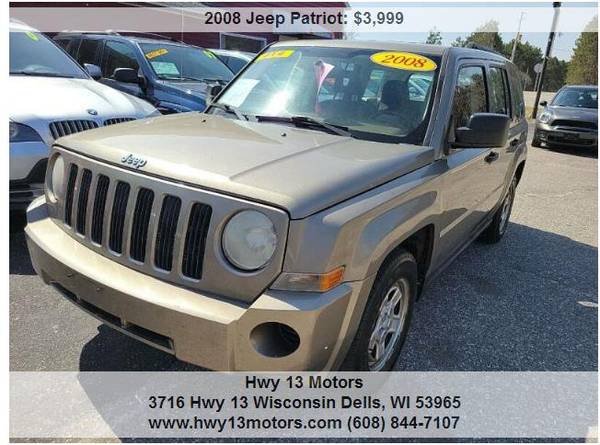 2008 Jeep Patriot Sport 4x4 4dr SUV w/CJ1 Side Airbag Package 152332 for sale in Wisconsin dells, WI