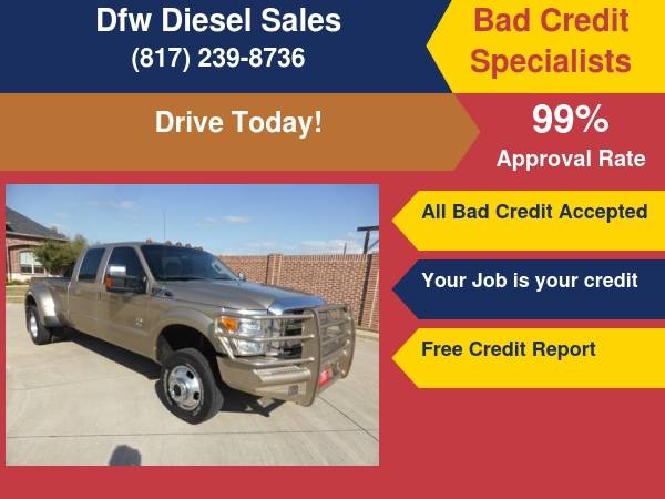 2013 Ford F 350 DRW 4WD Crew Cab Lariat DIESEL 100K MILES... for sale in Lewisville, TX – photo 2