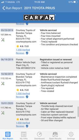 2011 Toyota Prius One Florida Owner !! - cars & trucks - by dealer -... for sale in Naples, FL – photo 21