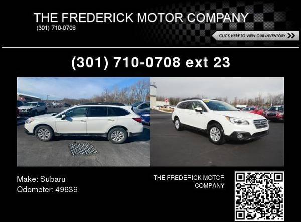 2017 Subaru Outback 2 5i Premium - - by dealer for sale in Frederick, MD