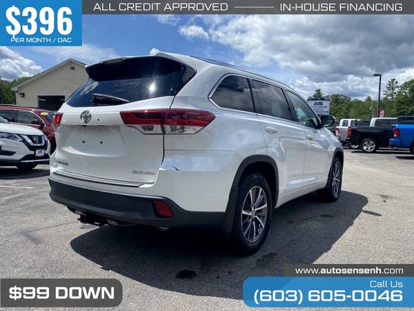 396/mo - 2018 Toyota Highlander XLE AWD - - by dealer for sale in Chichester, VT – photo 6