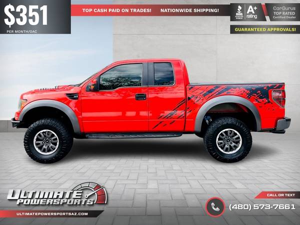 351/mo - 2010 Ford F150 F 150 F-150 SVT Raptor Supercharged WE TAKE for sale in Scottsdale, AZ – photo 3