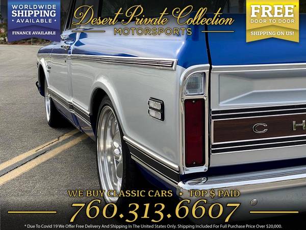 1972 Chevrolet c10 Short Bed FULLY RESTORED 454 Pickup is clean for sale in Palm Desert, NY – photo 6