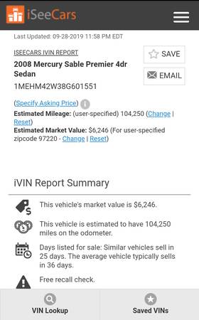 2008 Mercury Sable for sale in Portland, OR – photo 22
