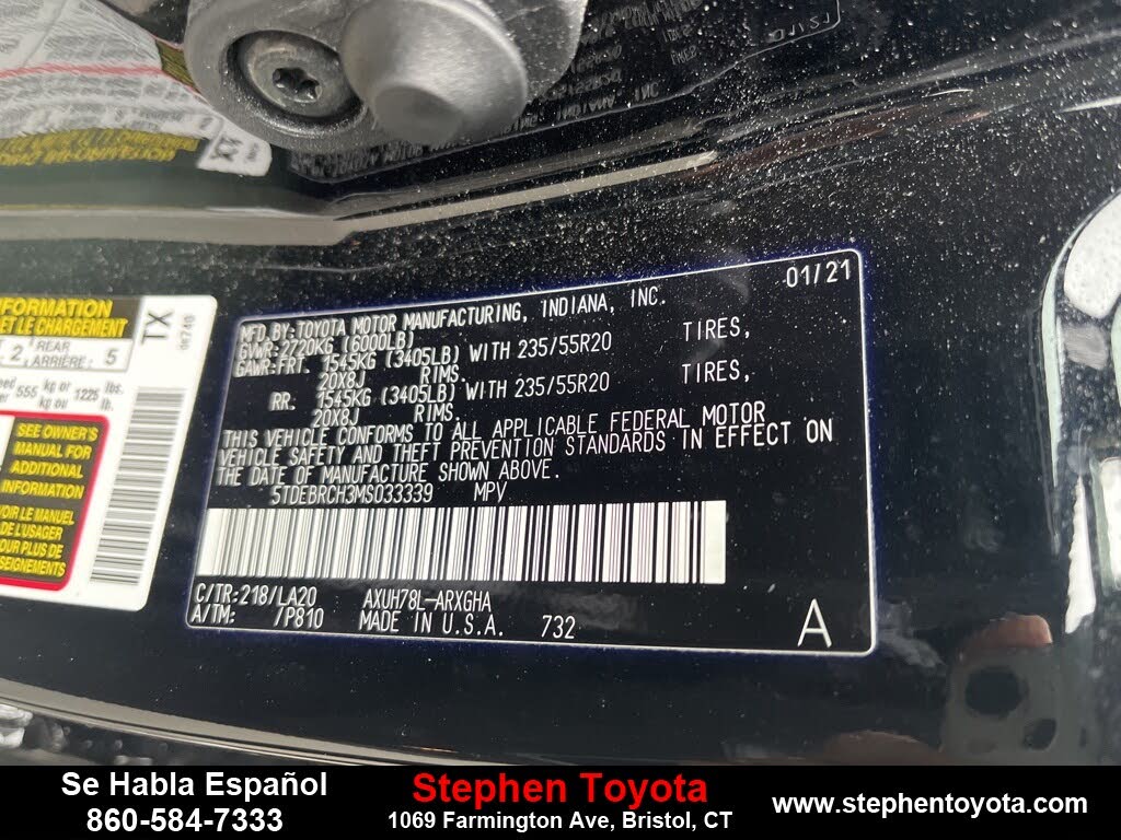 2021 Toyota Highlander Hybrid Platinum AWD for sale in Bristol, CT – photo 34