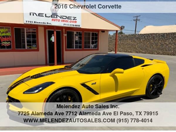 2016 Chevrolet Corvette 2dr Stingray Z51 Cpe w/2LT for sale in El Paso, TX