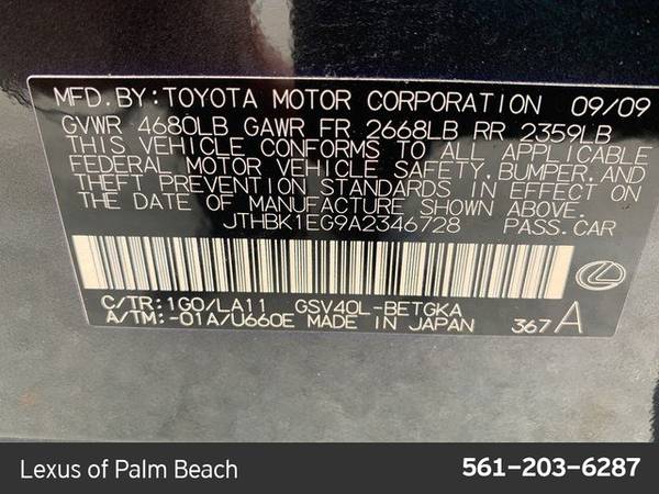 2010 Lexus ES 350 SKU:A2346728 Sedan for sale in West Palm Beach, FL – photo 10