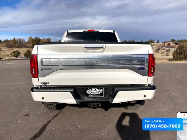 2016 Ford F-150 F150 F 150 4WD SuperCrew 145 Platinum - CALL/TEXT for sale in Sterling, CO – photo 5