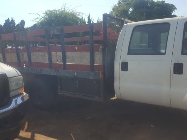 2000 ford f550 power stroke TURBODIESEL..7.3 4 doors flat/ STAKE bed... for sale in North Hollywood, CA – photo 4
