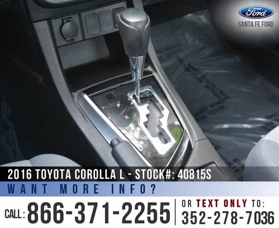 *** 2016 TOYOTA COROLLA L *** Cruise Control - Bluetooth -... for sale in Alachua, GA – photo 16