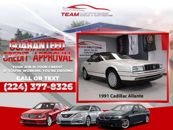 1991 Cadillac Allante for $140/mo YOU WORK YOU DRIVE for sale in Dundee, IL