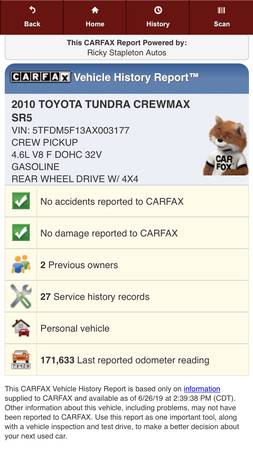 2010 Toyota Tundra crewmax 4 x 4 - SR5 - accident-free‼️ for sale in Norman, OK – photo 2