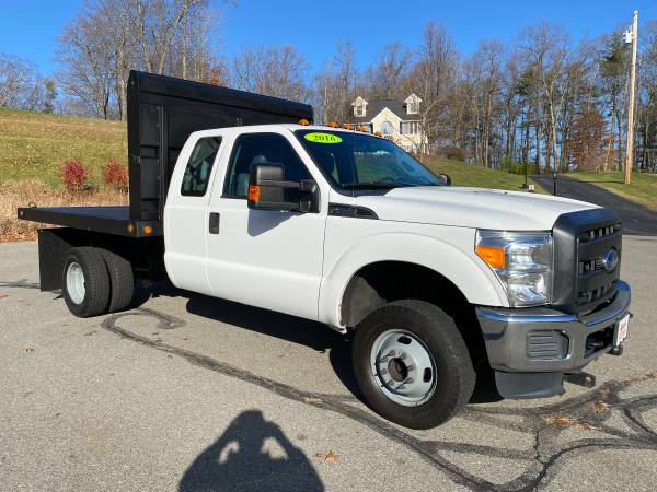 ** 2016 FORD F350 FLAT BED DUMP BODY DUALLY 4X4 41,000 MILES ** -... for sale in Plaistow, ME – photo 3