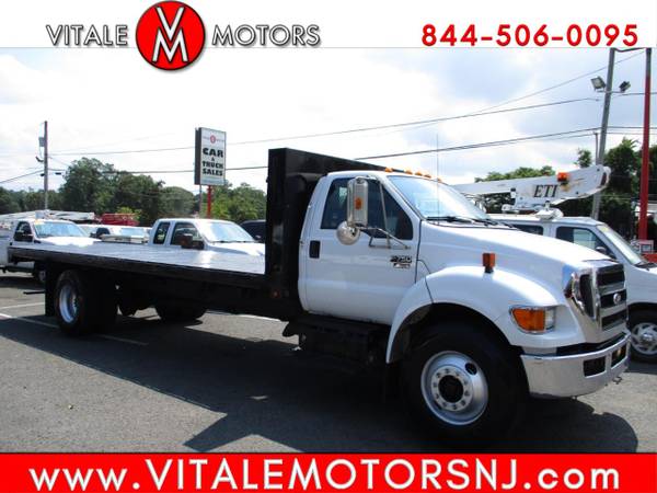 2011 Ford F-750 REG CAB 24 FOOT FLAT BED TRUCK for sale in south amboy, VT