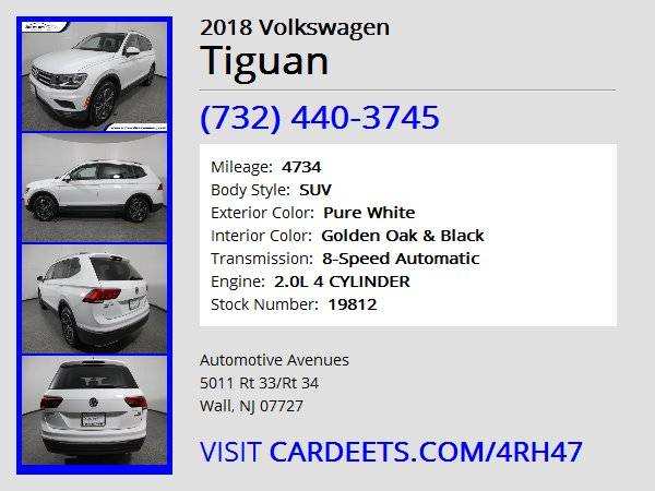 2018 Volkswagen Tiguan, Pure White for sale in Wall, NJ – photo 22