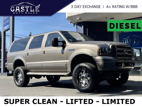 2005 Ford Excursion Limited Diesel 4x4 Lifted Navi Loaded - cars & for sale in Lynnwood, AK