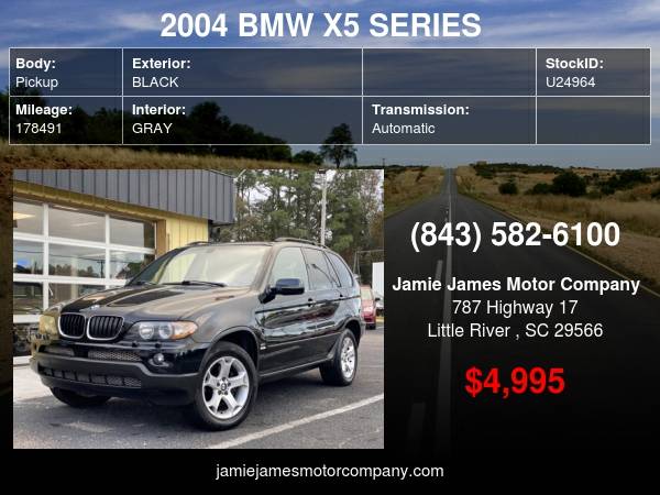 2004 BMW X5 SERIES UTILITY 4D 3.0I AWD 3.0L I6 - cars & trucks - by... for sale in Little River, SC – photo 9