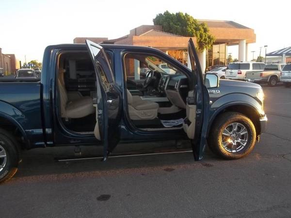 2015 Ford F-150 Lariat Crew Cab 4WD Blue Jeans for sale in Glendale, AZ – photo 3