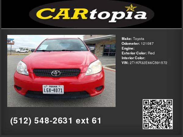 2006 Toyota Matrix 4d Sedan Auto CALL FOR DETAILS AND PRICING for sale in Kyle, TX