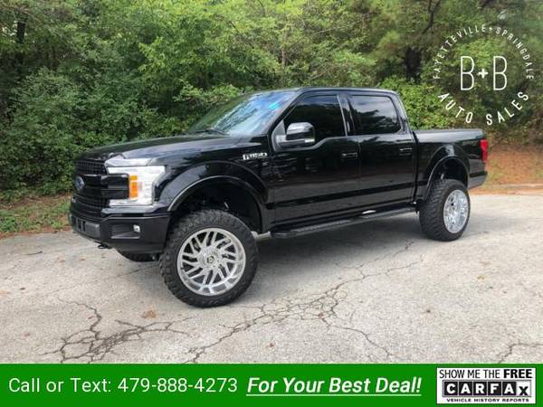 2018 Ford F150 Lariat SuperCrew 5.5-ft. Bed 4WD pickup Black for sale in Fayetteville, AR