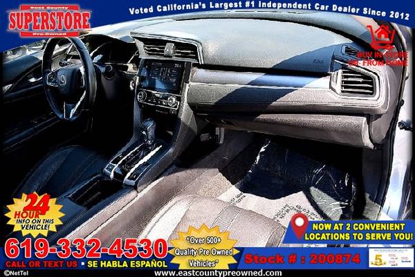 2017 HONDA CIVIC EX-L-EZ FINANCING-LOW DOWN! SEDAN - cars & trucks -... for sale in El Cajon, CA – photo 4