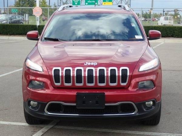 2014 Jeep Cherokee SUV Limited (Deep Cherry Red Crystal Pearlcoat)... for sale in Sterling Heights, MI – photo 3