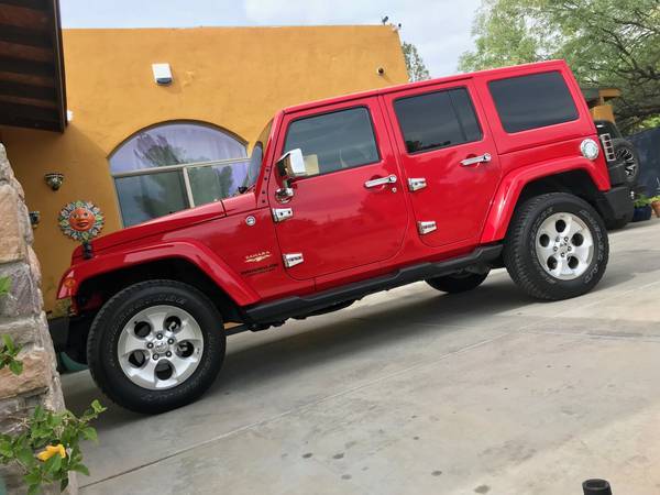 PRICE DROP!! Firetruck Red 2015 Jeep Wrangler Sahara - $28,500 for sale in Phoenix, AZ