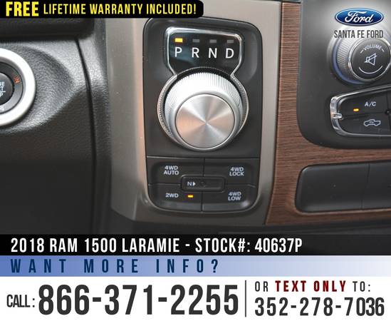2018 RAM 1500 LARAMIE 4WD *** Bluetooth, Leather Seats, Bedliner ***... for sale in Alachua, FL – photo 15