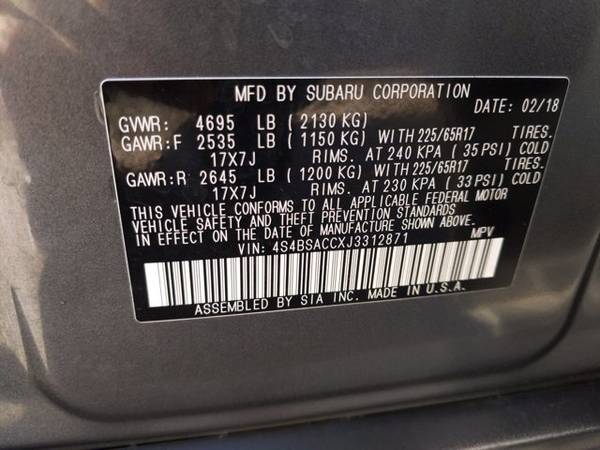 2018 Subaru Outback Premium AWD All Wheel Drive SKU: J3312871 - cars for sale in Littleton, CO – photo 24