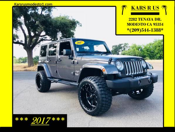 2017 Jeep Wrangler SAHARA * SPORT * LIFTED * 4X4 * BAD @SS * $ALE !! for sale in Modesto, CA