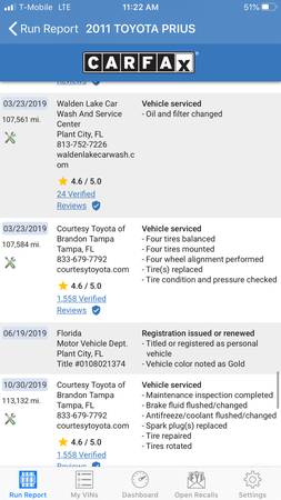 2011 Toyota Prius One Florida Owner !! - cars & trucks - by dealer -... for sale in Naples, FL – photo 20