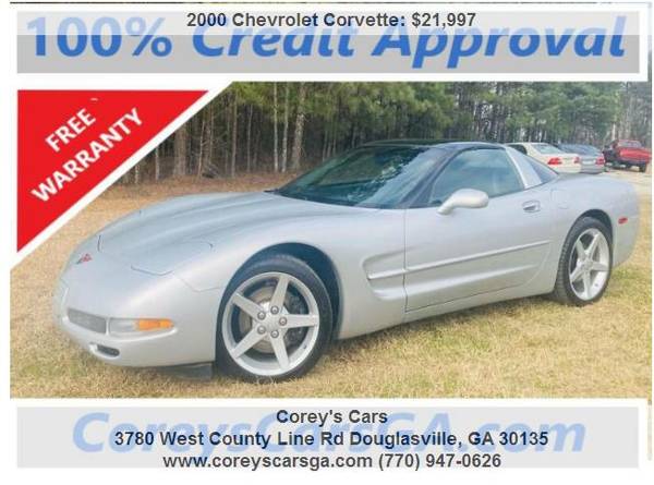 2000 Chevrolet Corvette Base 2dr Coupe 40444 Miles for sale in Douglasville, GA