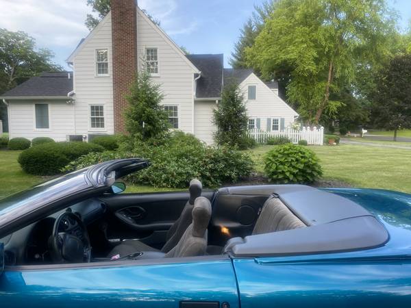 Convertible! Magical Teal Blue Metallic Pontiac Firebird - cars & for sale in Lafayette, IN – photo 2