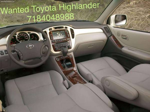 Looking for YOUR 2001-2008 and Up Toyota Highlander ANY MILES - cars for sale in Jersey City, NY – photo 2