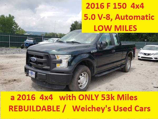 2016 Ford F150 4x4 Late Model Rebuildable s at Weichey s Used Cars for sale in Fenelton, PA – photo 2