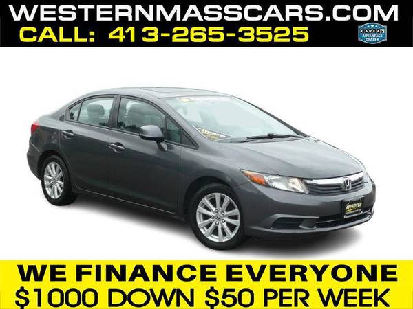 2012 Honda Civic Sedan 4dr Automatic EX Charcoal - cars & for sale in Springfield, MA