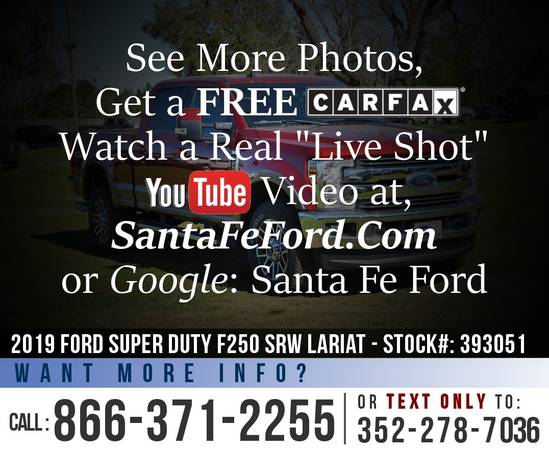 *** 2019 Ford F250 SRW Lariat *** SAVE Over $7,000 off MSRP! for sale in Alachua, GA – photo 24