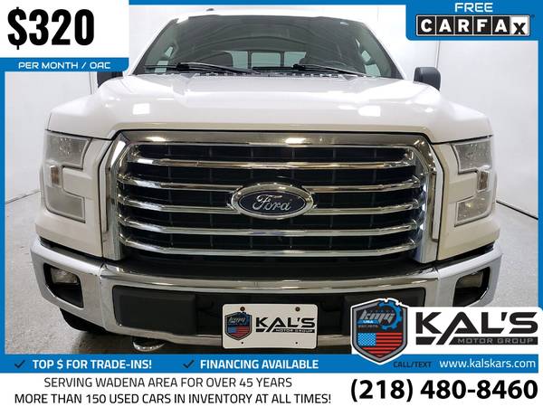 320/mo - 2015 Ford F150 F 150 F-150 XLT 4x4SuperCrew 55 ft SB for sale in Wadena, MN