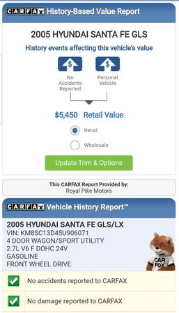 2005 HYUNDAI SANTA FE *83K MILES* EXCELLENT+ FREE 3 MONTHS WARRANTY for sale in Front Royal, VA – photo 2