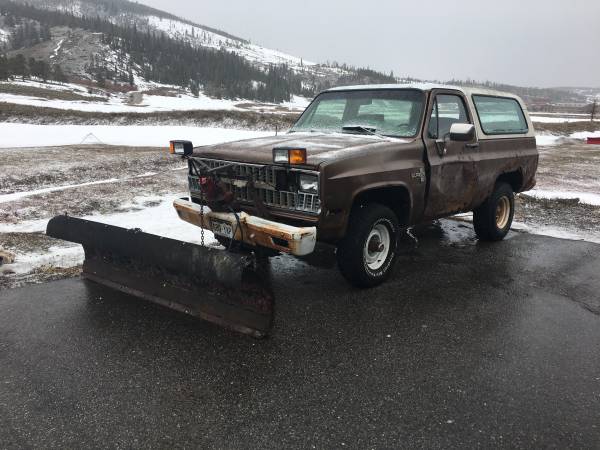 1981 Chevy K5 Blazer w plow for sale in High Rockies, CO