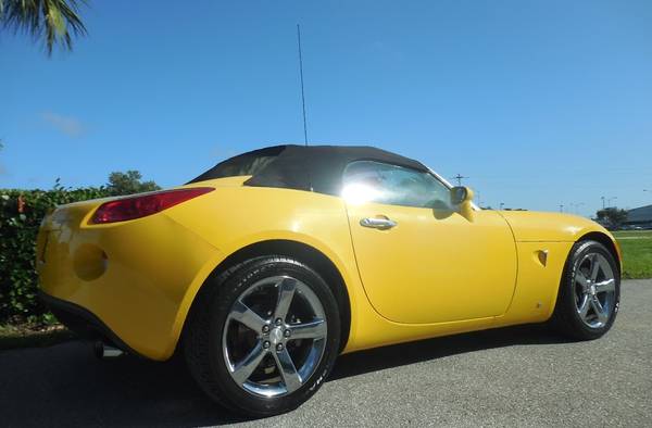 2007 Pontiac Solstice Convertible Mean Yellow 72k Miles - cars &... for sale in Fort Myers, FL – photo 4