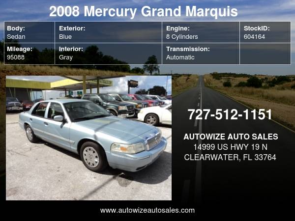2008 Mercury Grand Marquis GS - - by dealer - vehicle for sale in Clearwater, FL – photo 8